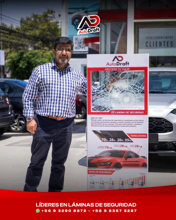Lámina de Seguridad Automotriz 24 Micras Ultra Reforzada