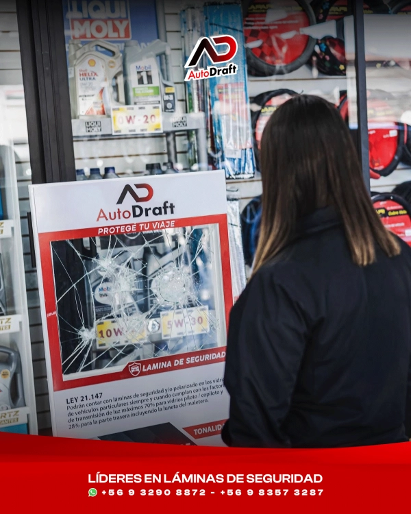 Lámina de Seguridad Automotriz 16 Micras Extra Reforzada