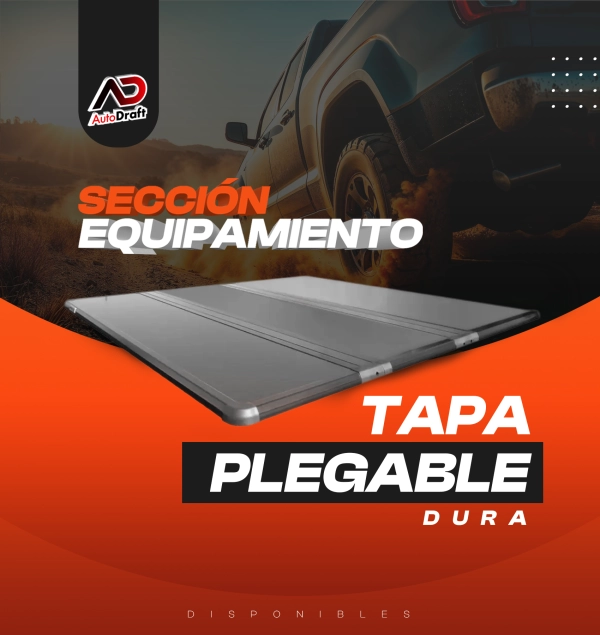 Tapa trifold o tapa plegable dura