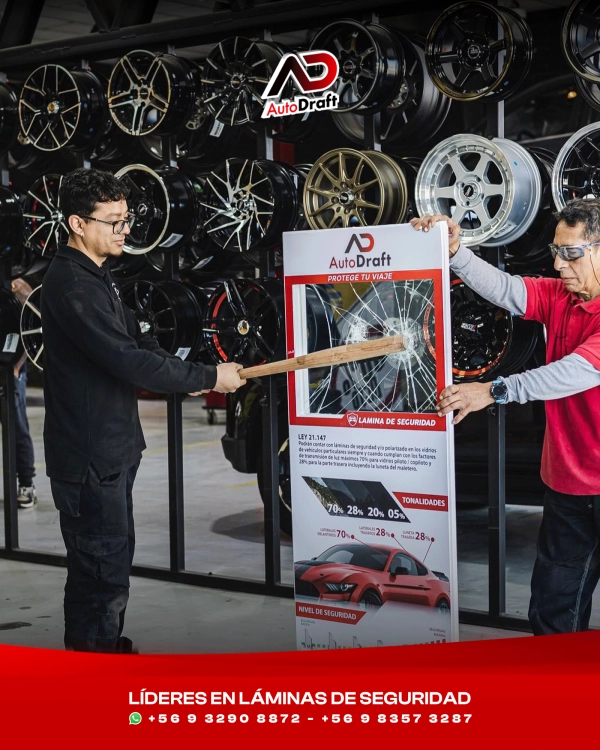 Láminas de seguridad automotriz extra reforzadas 12 micras
