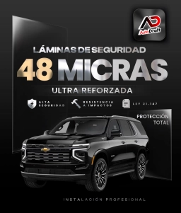 Lámina de Seguridad Automotriz 48 Micras Premium