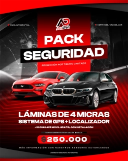 Pack de Seguridad Vehicular: Láminas 4 Micras + GPS con App Móvil (30 Días Gratis)