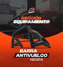 Barra Antivuelco Negra Deportiva K3 para Pickup