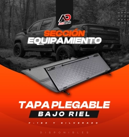 Tapa Plegable Dura Bullx5 Low Profile Bajo Riel | 4 Paneles Aluminio Resistente