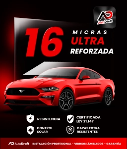 Lámina de Seguridad Automotriz 16 Micras Extra Reforzada