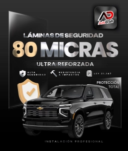 Lámina de Seguridad Automotriz 80 Micras